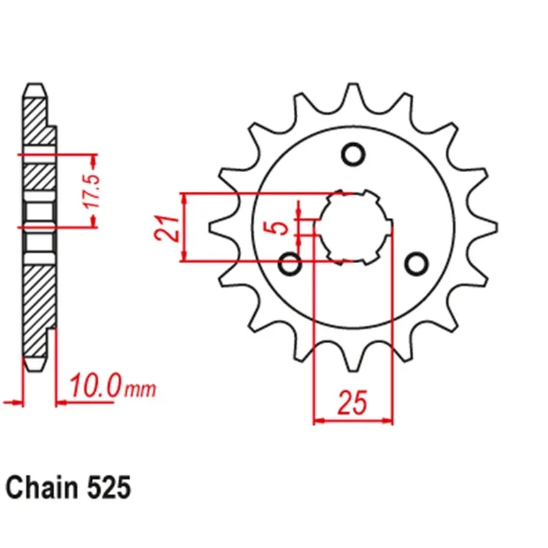 LOPOR 525 CNC 15T 43T Front Rear Motorcycle Sprocket For Suzuki XF650 XF 650 V,W,X,Y,K1,K2 Freewind 1997-2002