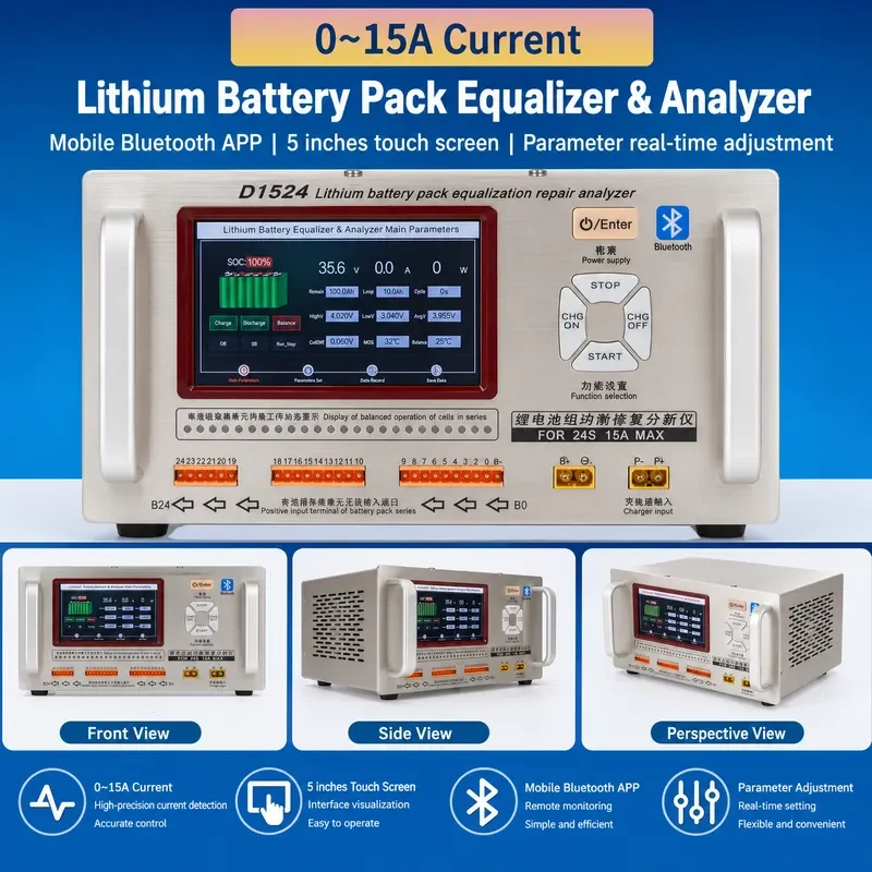 15A High Current Lithium Battery Equalizer Pressure Difference Repair Balancer Cell Voltage Balance Board Car Maintenance