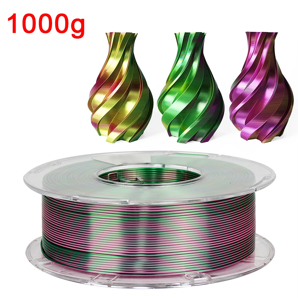 EasyThreed 3D-Drucker-Filament PLA 1,75 mm 1 kg 500 g 250 g Tricolors Filamentseide PLA Dreifarbiges 3D-Material Glänzendes Filament Mehrfarbig 9