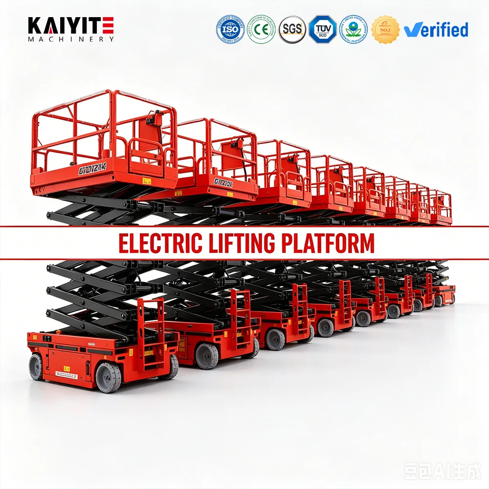 Mobile Aerial Work Platform Electric Scissor Lift Low Entrance Height Safety Interlock System for University Lecture Hall