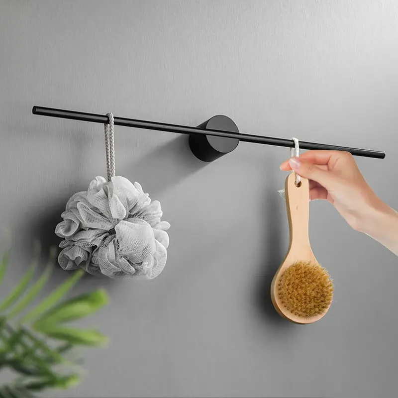 50 Cm Detachable Towel Rack Minimalist Bath Towel Rack Wall Punch-free Towel Bar Space Aluminum Storage Rack Kitchen Storage