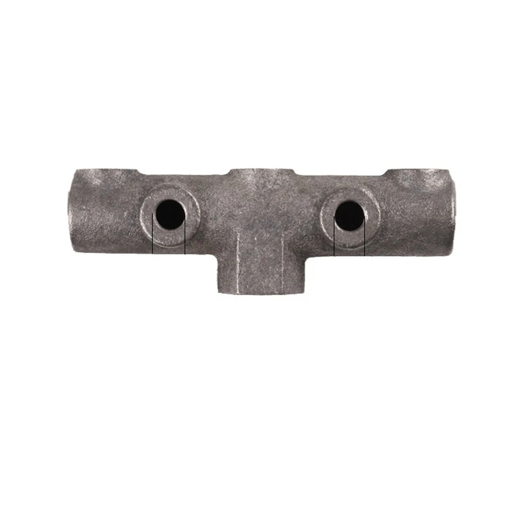 High Strength Cast Iron Six Way Horizontal Bracket for Air Compressors Features Precise Threading for Optimal Installation