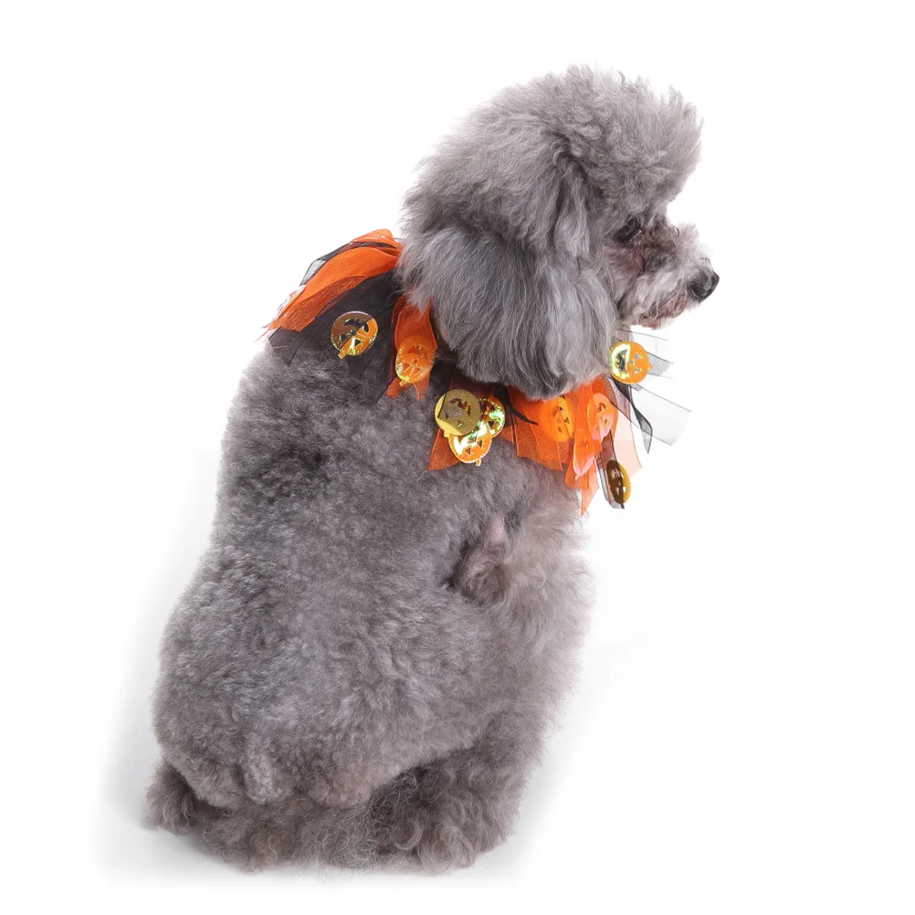 

2Pcs Small Elastic Birthday Dog Collar Decorative Pom Poms Holiday Party Pet Necklace Pet Collar Dog Decorative Elastic Necklace