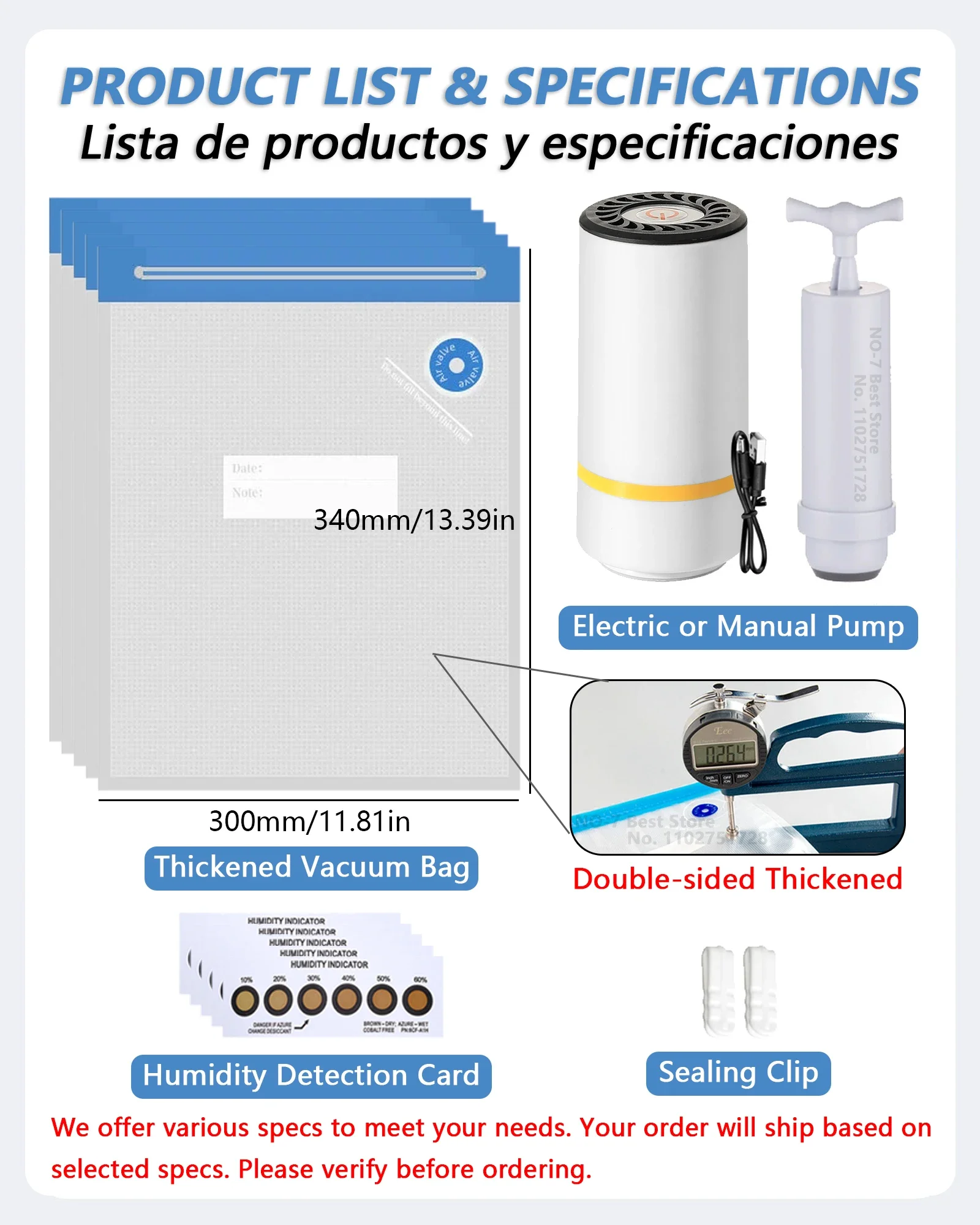 حقيبة مكنسة بخيوط الطابعة ثلاثية الأبعاد مع مضخة هواء كهربائية قابلة لإعادة الشحن عبر USB، ختم مكنسة كهربائية لتخزين خيوط PLA ABS PETG #2