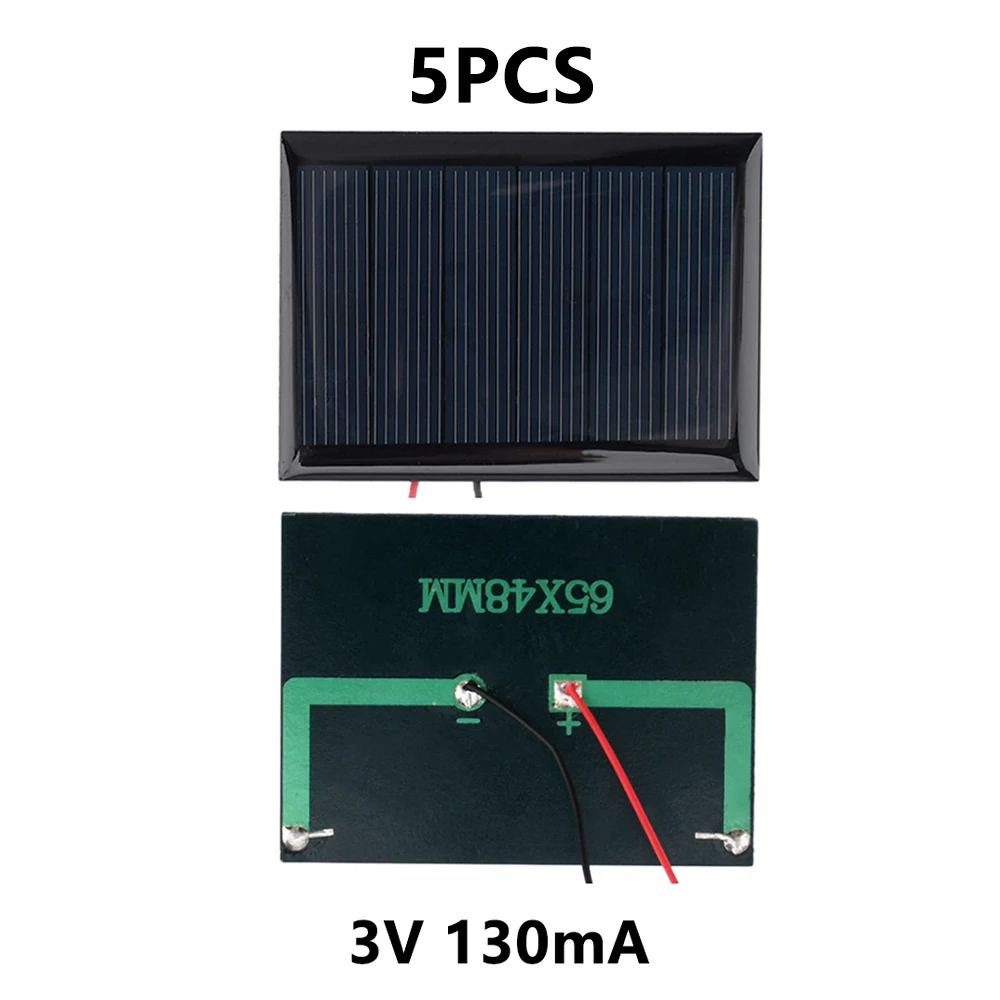 5PCS Mini Solar Board 2V/1.5V/3V/5V Solar Cells 54*54mm/60*30mm/65*48mm/68*37mm Solar Panel A-grade Polycrystalline Silicon