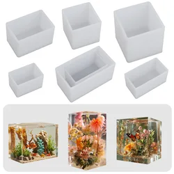 DIY Large Rectangular Ornaments Epoxy Silicone Mold Multi-size Cube Resin Mirror Mold Decoration Handicraft Molds