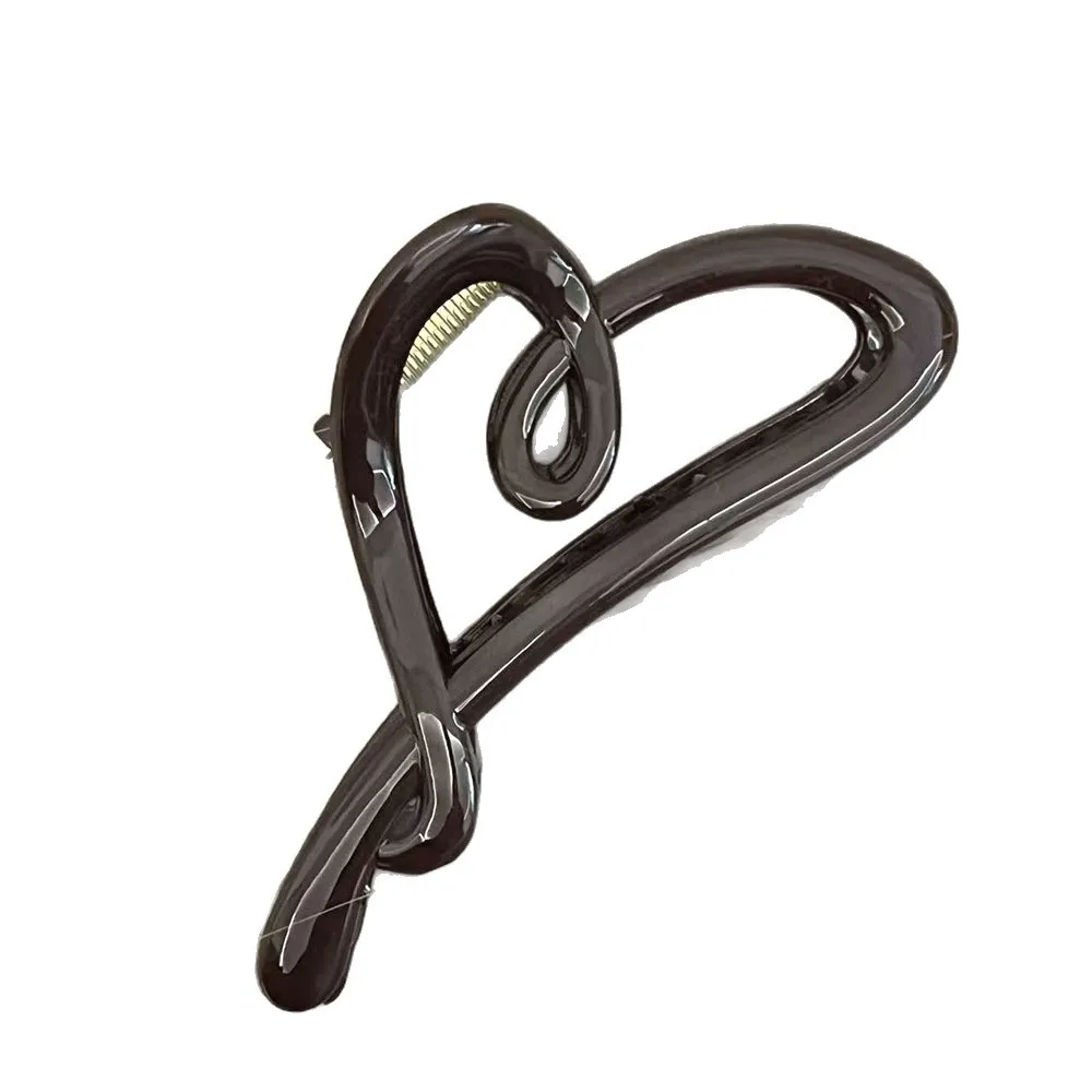 2 قطعة القلب الرجعية الأحمر التنين العظام مشبك شعر الفرنسية كبيرة كراب مقاطع الشعر القرش ذيل حصان المشبك دبوس الشعر إكسسوارات الشعر امرأة هدية #6