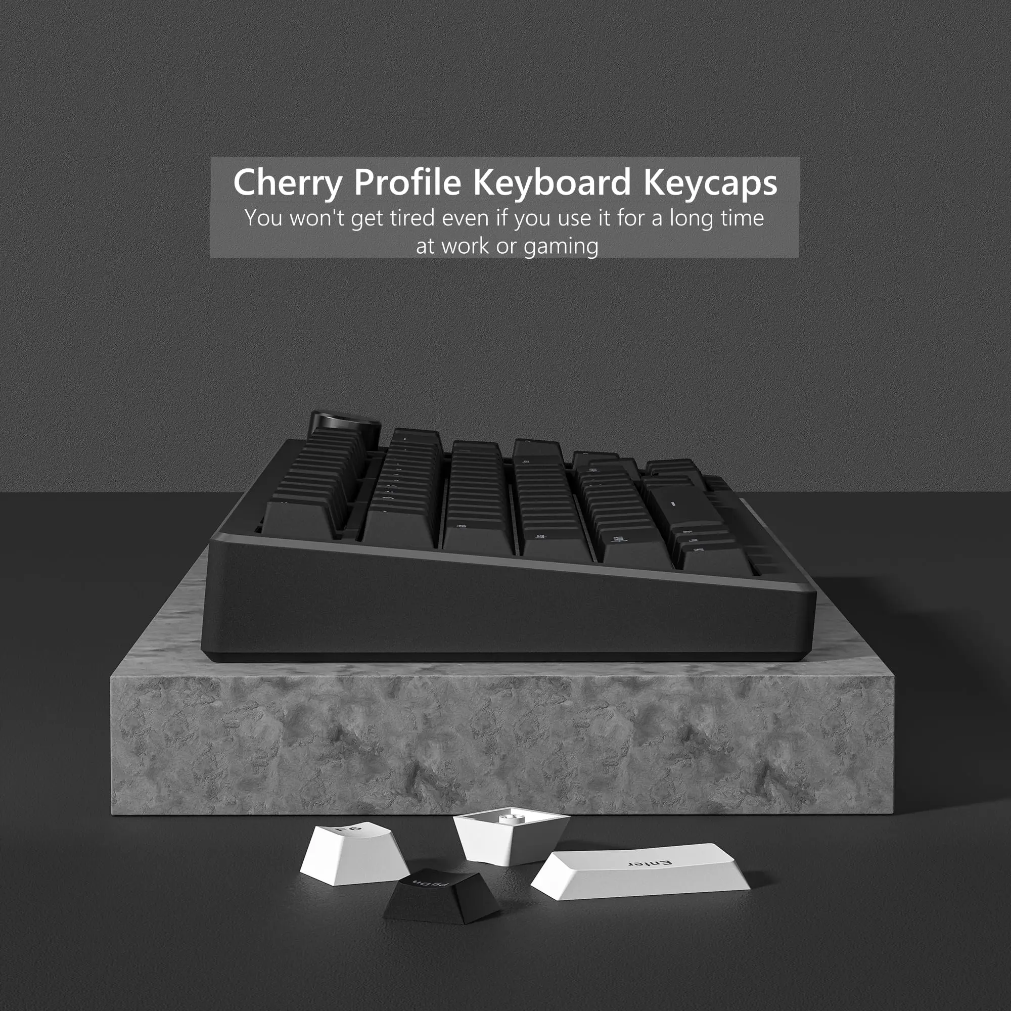 140 Keys Black White PBT Keycap Shine Through Keycaps Double ShotCherry Profile for Cherry MX Switches Mechanical Gamer Keyboard