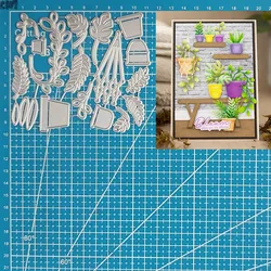 Lucky Goddess Metal Cutting Dies House Plants And Pots Diy Scrapbooking Photo Album Decorative Embossing Paper Card Crafts
