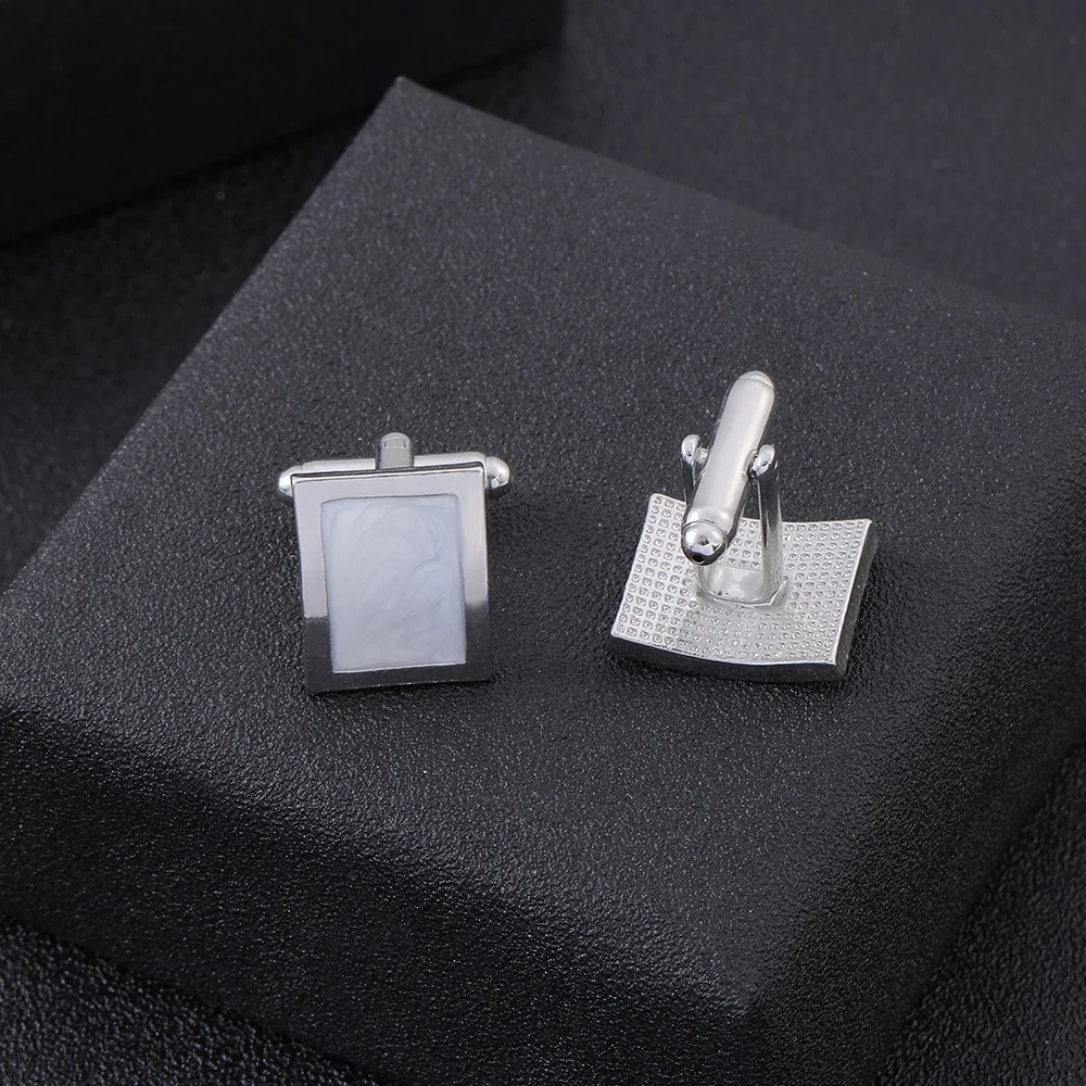 Fashion Versatile White Navy Alloy Men\'s Cufflinks  Business Wedding Suit Shirt Metal Sleeve Studs Wholesale