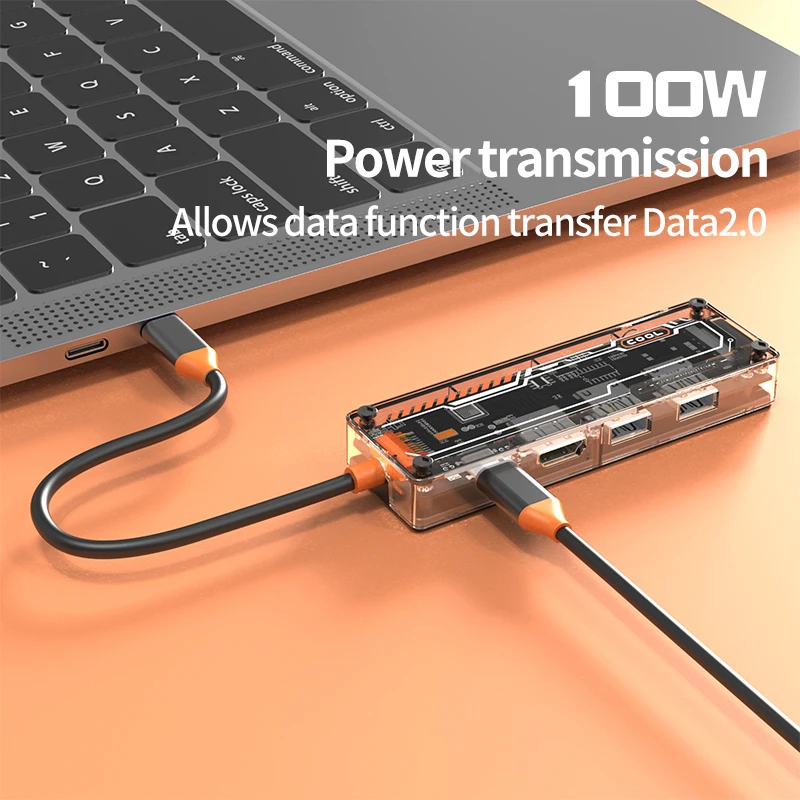 Type-C to HDMI-compatible USB3.0VGA USB-C PD3.0 Data2.0 3.5mm Audio 6in1 for Macbook Pro air usb c docking station usb c hub