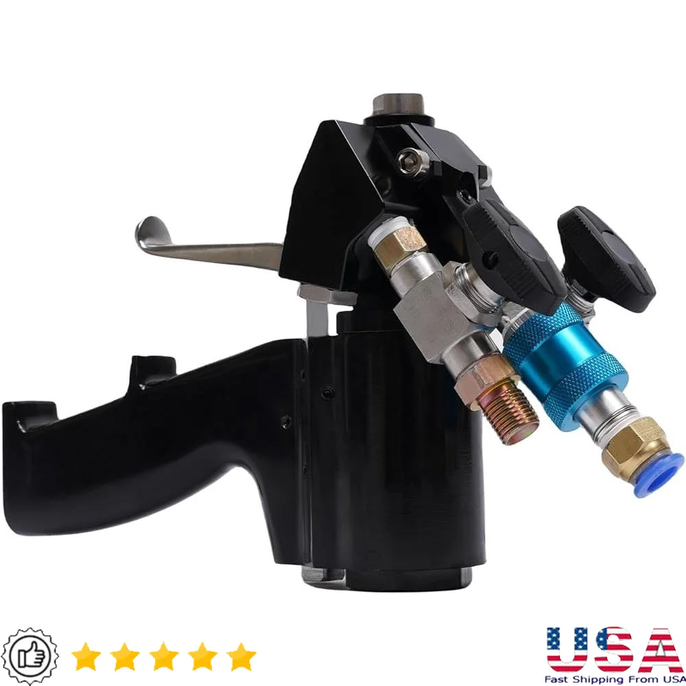 Air Purge Spray Gun Polyurethane PU Foam Self Cleaning 35Mpa Omni-directional Spraying User-Friendly Durable Spray Tool