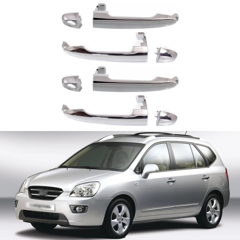 

Подходит для KlA Carens Rondo 2007-2012 Chrome manija de puerta Exterior delantera trasera izquierda derecha Reemplazo