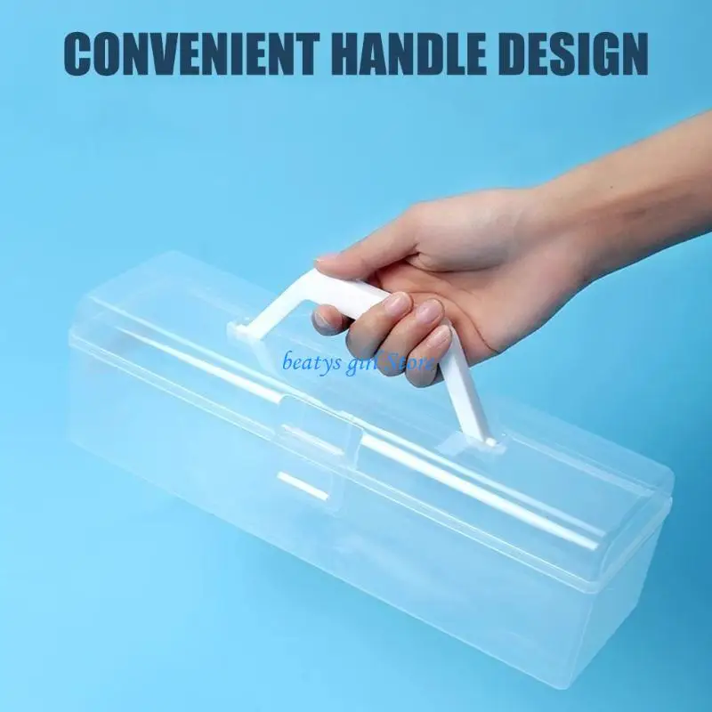 C7AB Brush Case Portable Long Paint Brush Storage Box Large Capacity Paint Brush Container Drawing Tool