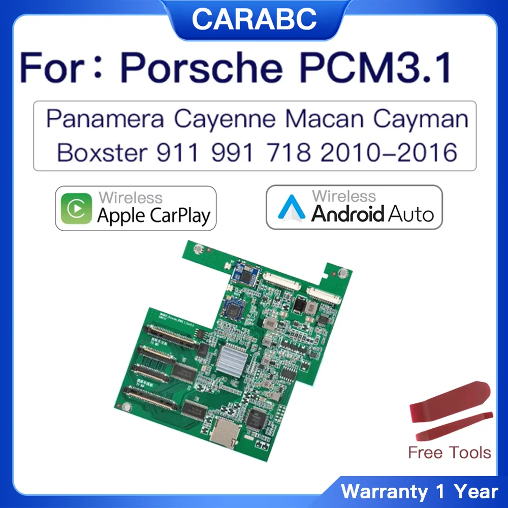 CARABC Wireless Carplay Module Android Auto Adapter For PCM3.1 Porsche Panamera Cayenne Macan Cayman Boxster 911 991 718