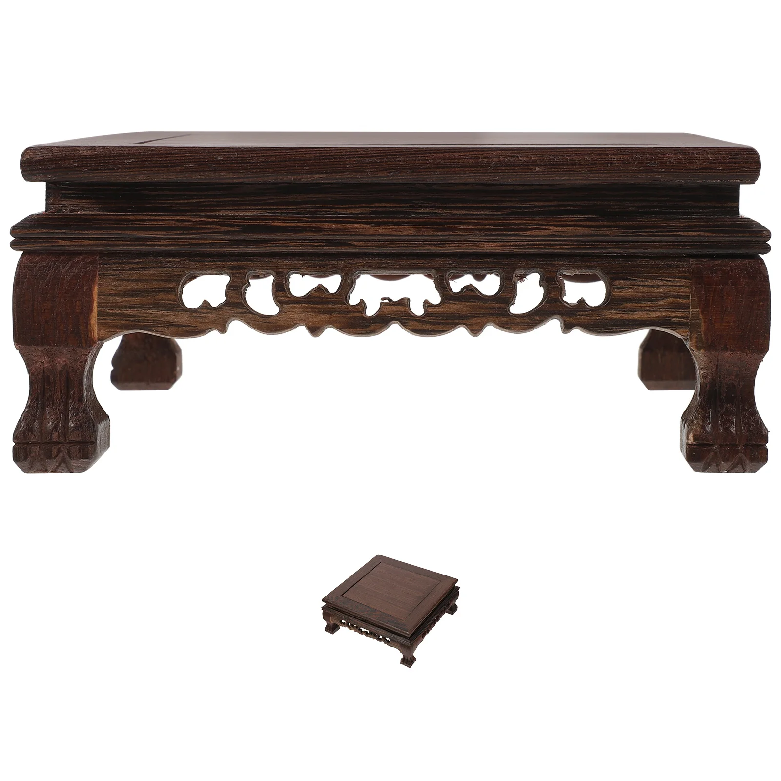 

Plant Shelf Indoor Wood Carving Ornaments Flower Display Stand Pot Holder American Style Coffee