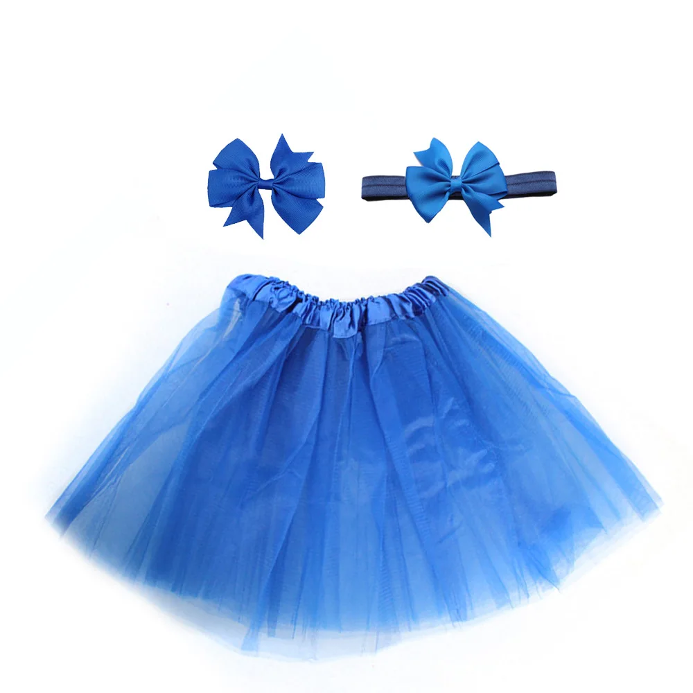 Baby Girls Tulle Tutu Bloomers Infant Newborn Diapers Cover 3pcs Short Skirts+Headband Set Girls Skirts Rainbow Baby Skirt