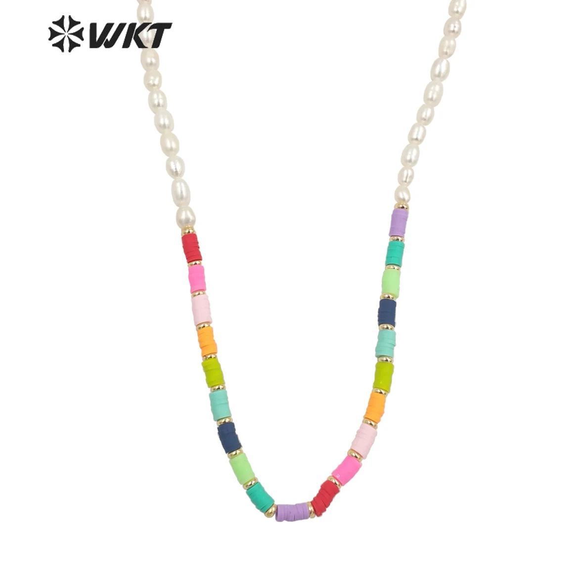 

WT-JN208 WKT 2022 Lovely And Colorful Design Necklace Pearl&Resin Beads Accessory NEW SALE Necklace Women Jewelry Trendy INS