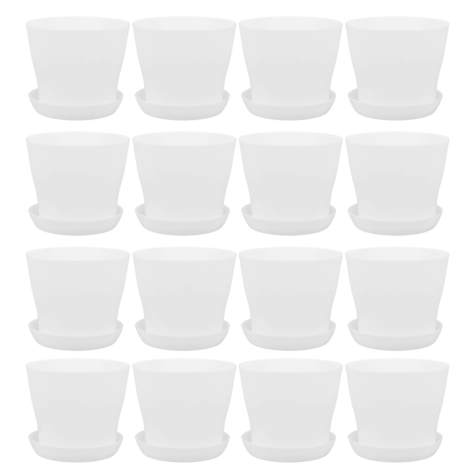 

1 set White Mini PP Material Succulent Planters Saucer for Indoor Garden Flowerpot Set Perfect for chids Plants