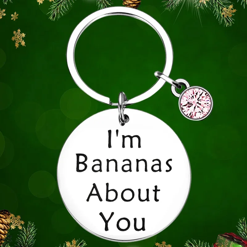 

Funny Banana Keychain Pendant I'm Bananas About You Key Chains Lover Couple Gift
