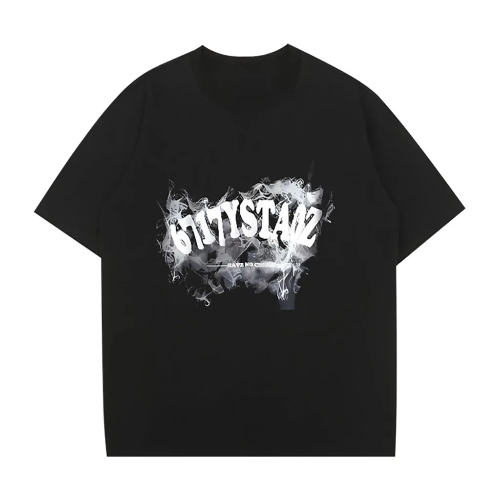 

Men Gothic Letter Printed T-Shirt Hip Hop Streetwear Punk Summer Vintage Washed Oversized T Shirts Men High Quality Tops