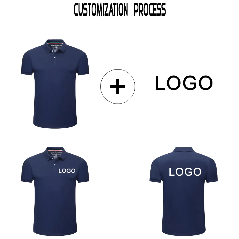 High -quality breathable Custom Polo shirts Summer Short Sleeve Solid Classic Polo Shirt Business Staff Company Uniform