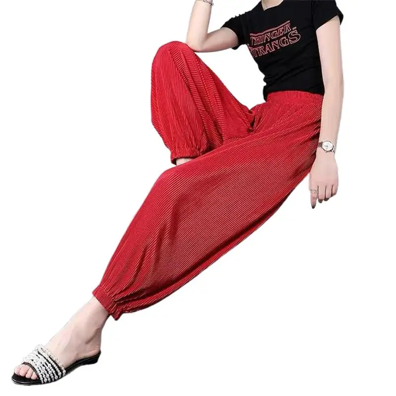 

2024 Spring New Fashion Women Pants Sumer Casual Loose Harem Pants Balck White Red 8 Colors Trousers Joggers Streetwear