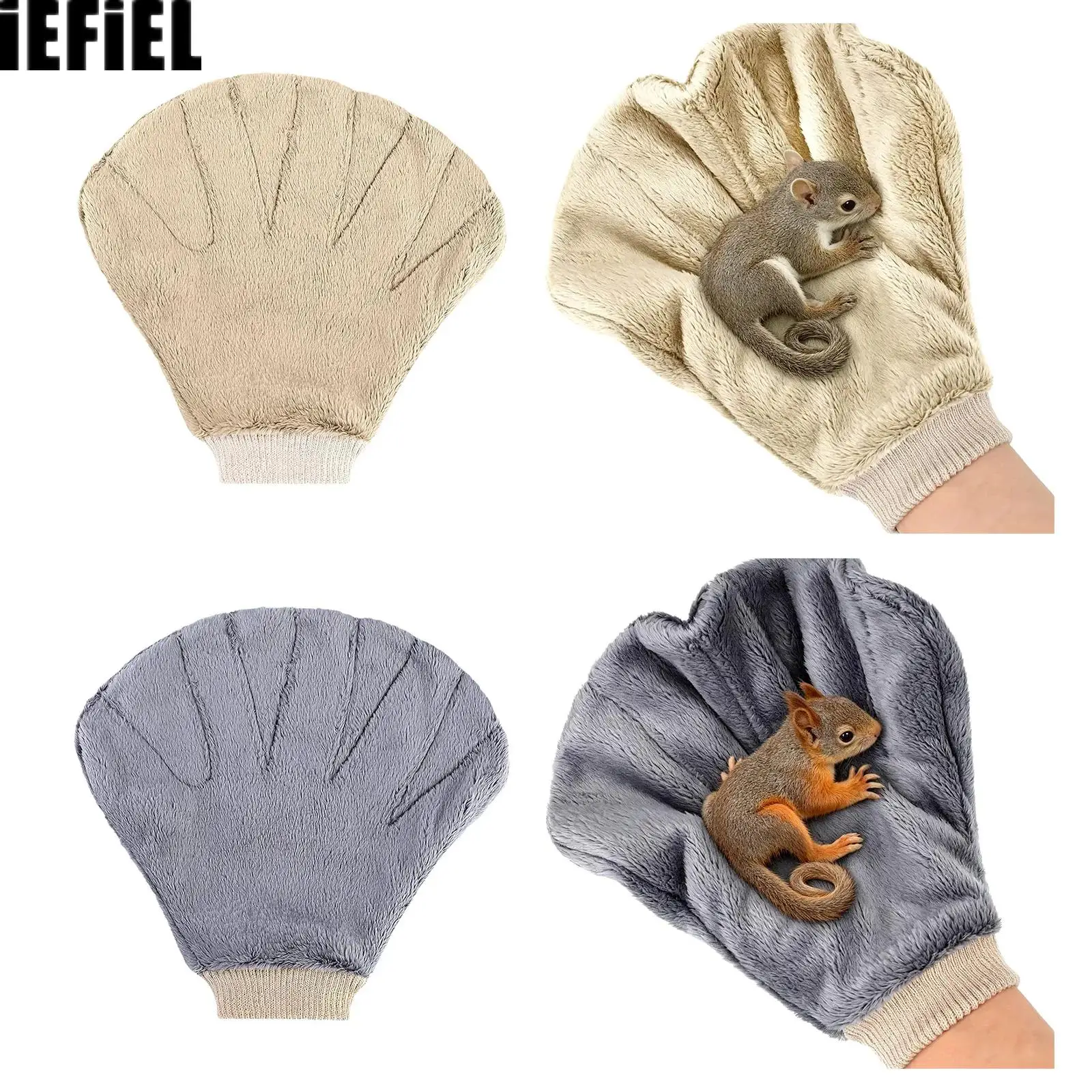 Velvet Sugar Glider Bonding Mitt Small Pet Bite Proof Glove Fleece-lined Velvet Gloves for Indoor Play Training Nighttime