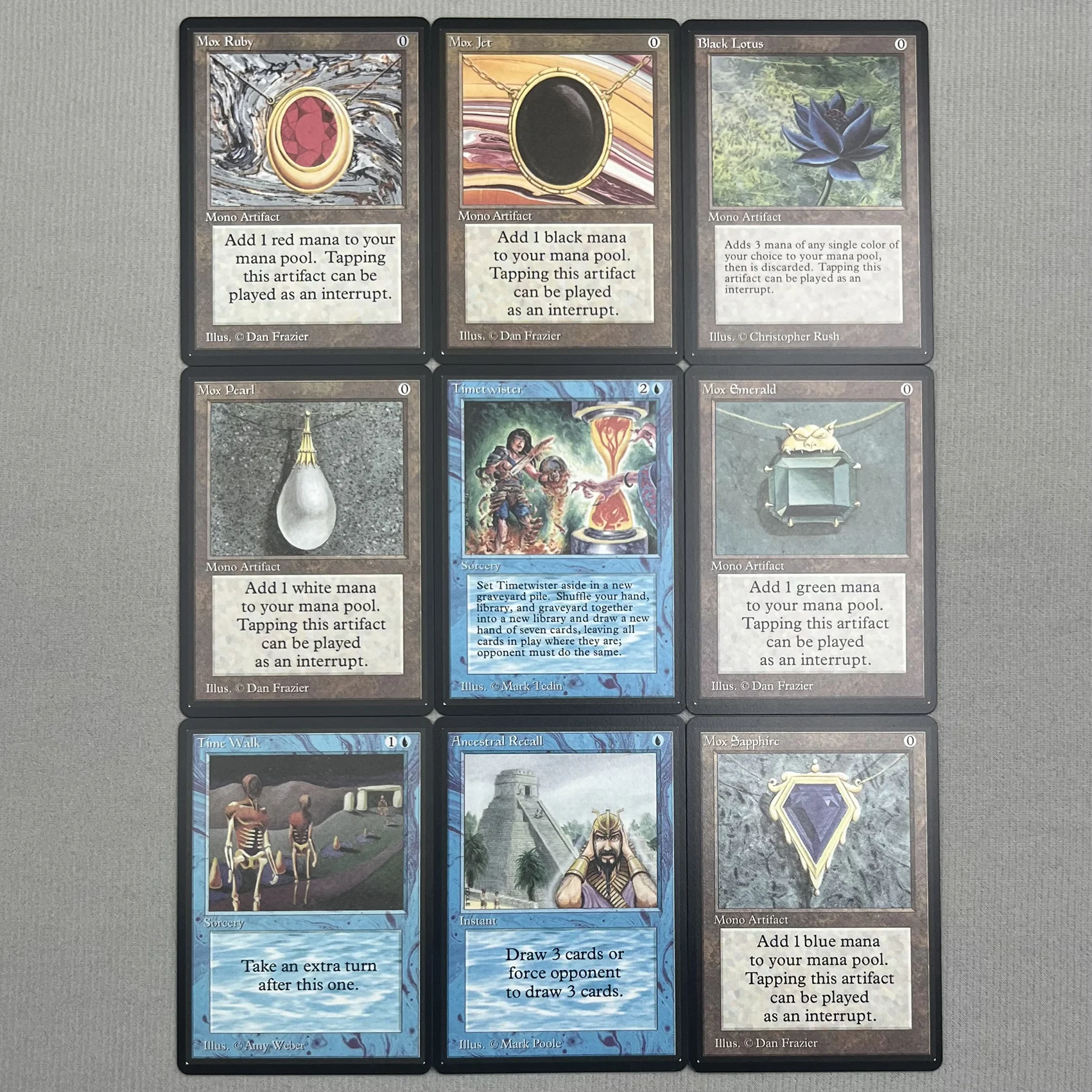 حزم-رقائق عادية هولو TCG بطاقات بروكسي سطح السفينة ، صورة ثلاثية الأبعاد واحدة ، بروكسيات لوتس أسود Power9 ، الأراضي المزدوجة حلقة واحدة