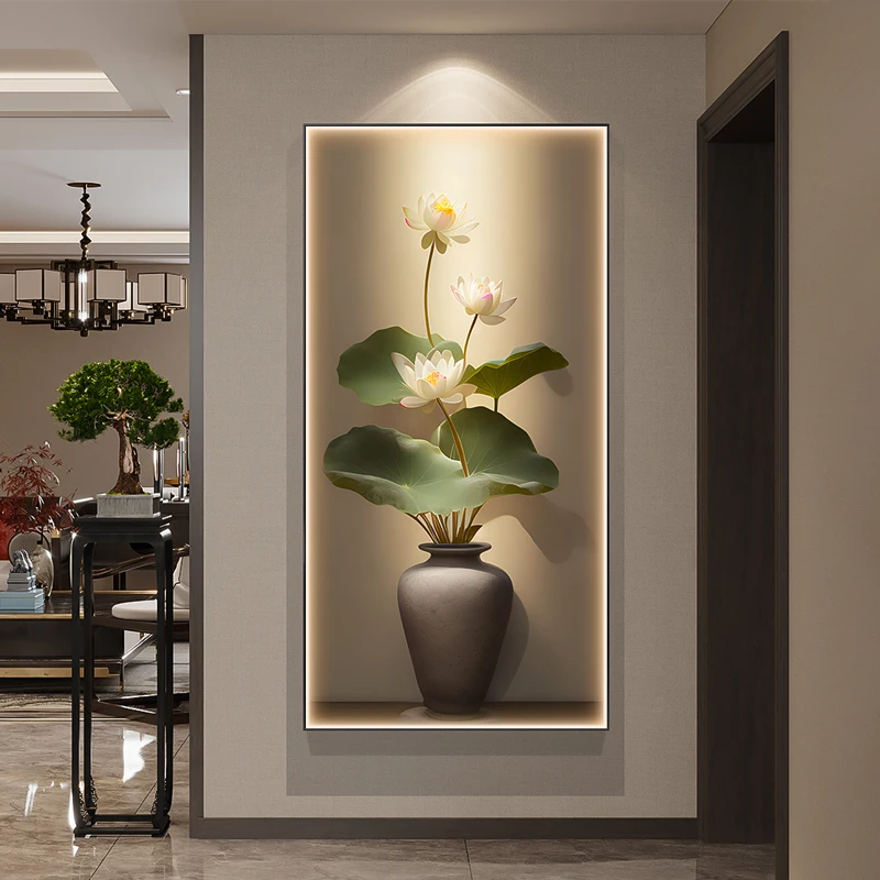 

Современный зеленый растительный светодиодный настенный светильник, хрустальный фарфор для коридора, гостиной, современное украшение дома, подвесная роспись, настенный светильник