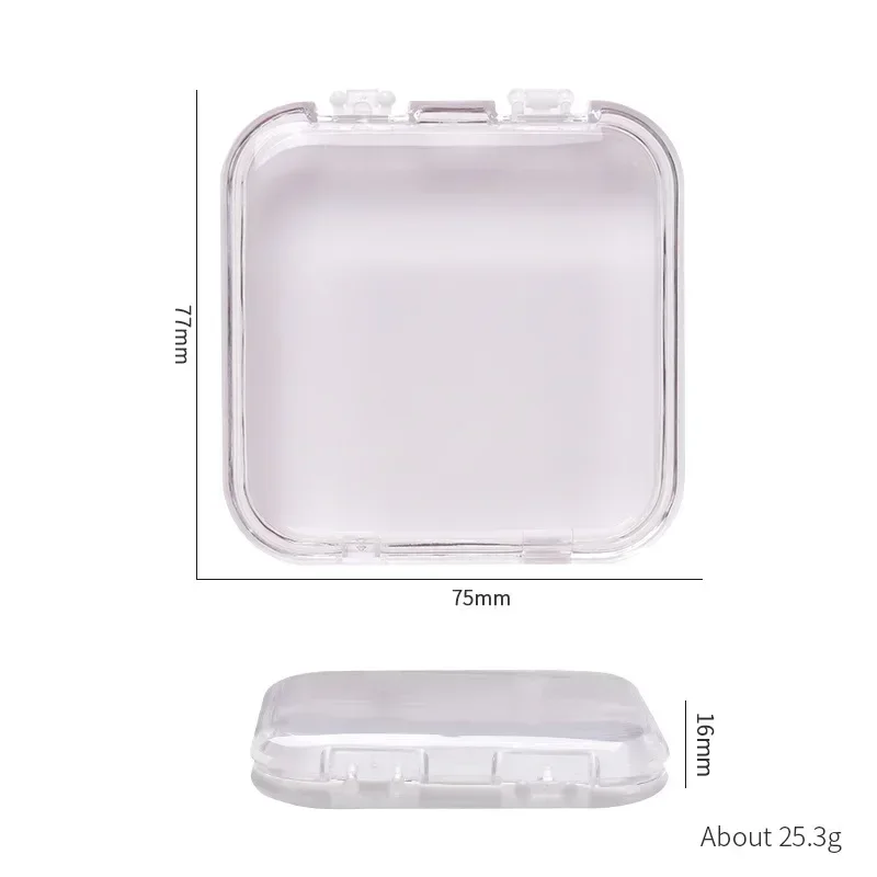 

10 Pieces Empty Square Nail Boxes Press On Nails Packaging Clear Storage Case Fake Nail Tips Display Box for Nail Business Salon