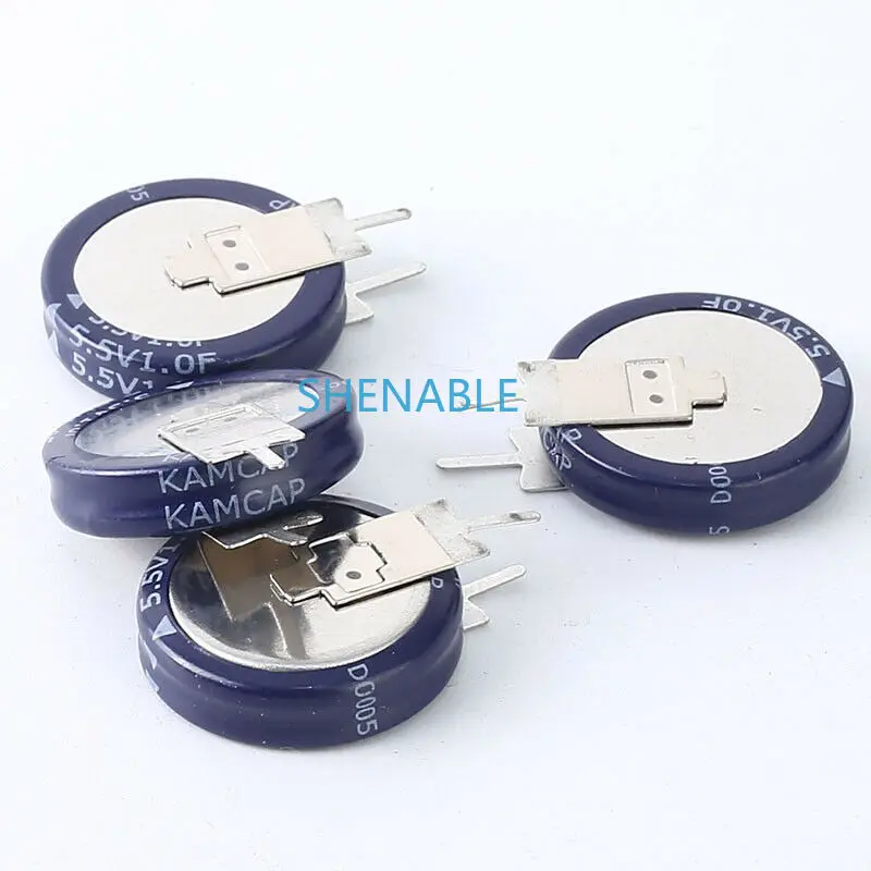 4PCS 5.5V 1F KAMCAP Coin-V Electric Double Layer Farad Super Capacitor