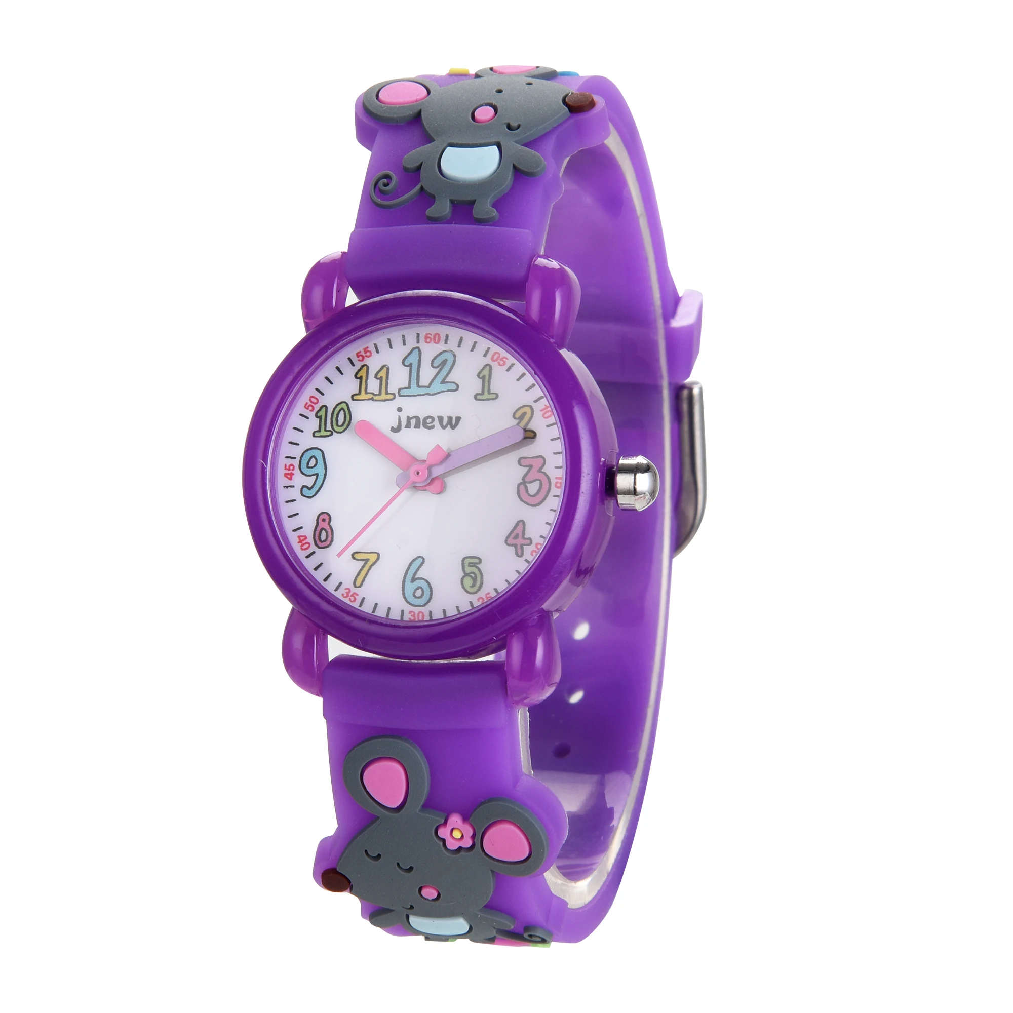 Colorful Digital Dial Acrylic Mirror Cartoon Waterproof Children's Watch Casual Sports Boy and Girl Clock Relojes