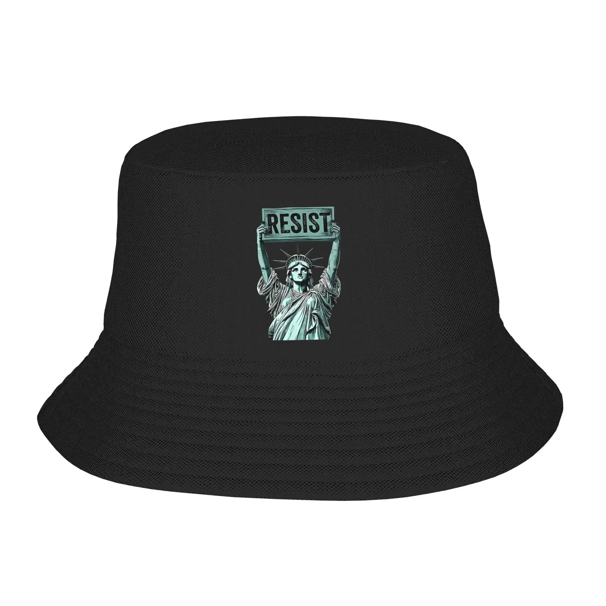 

2025 New HatResist Bucket Hat Resistance Statue of Liberty Outdoor Fisherman Caps Vacation Sun Hats For Men Women Korean Design