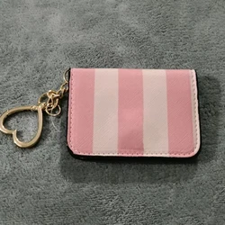 Accordion Card Storage Bag Fashion Stripe Card holder PU Women's exquisite compact multi-card Pocket Travel coin purse