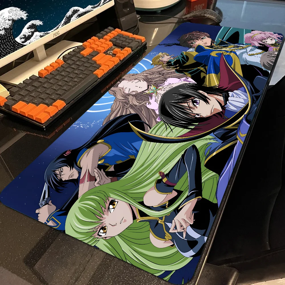 Anime C Code Geass Lelouch of the Rebellion Mousepad With Pad gaming accessories Prime Gaming XXL Keyboard Pad Stitch Padding Ma