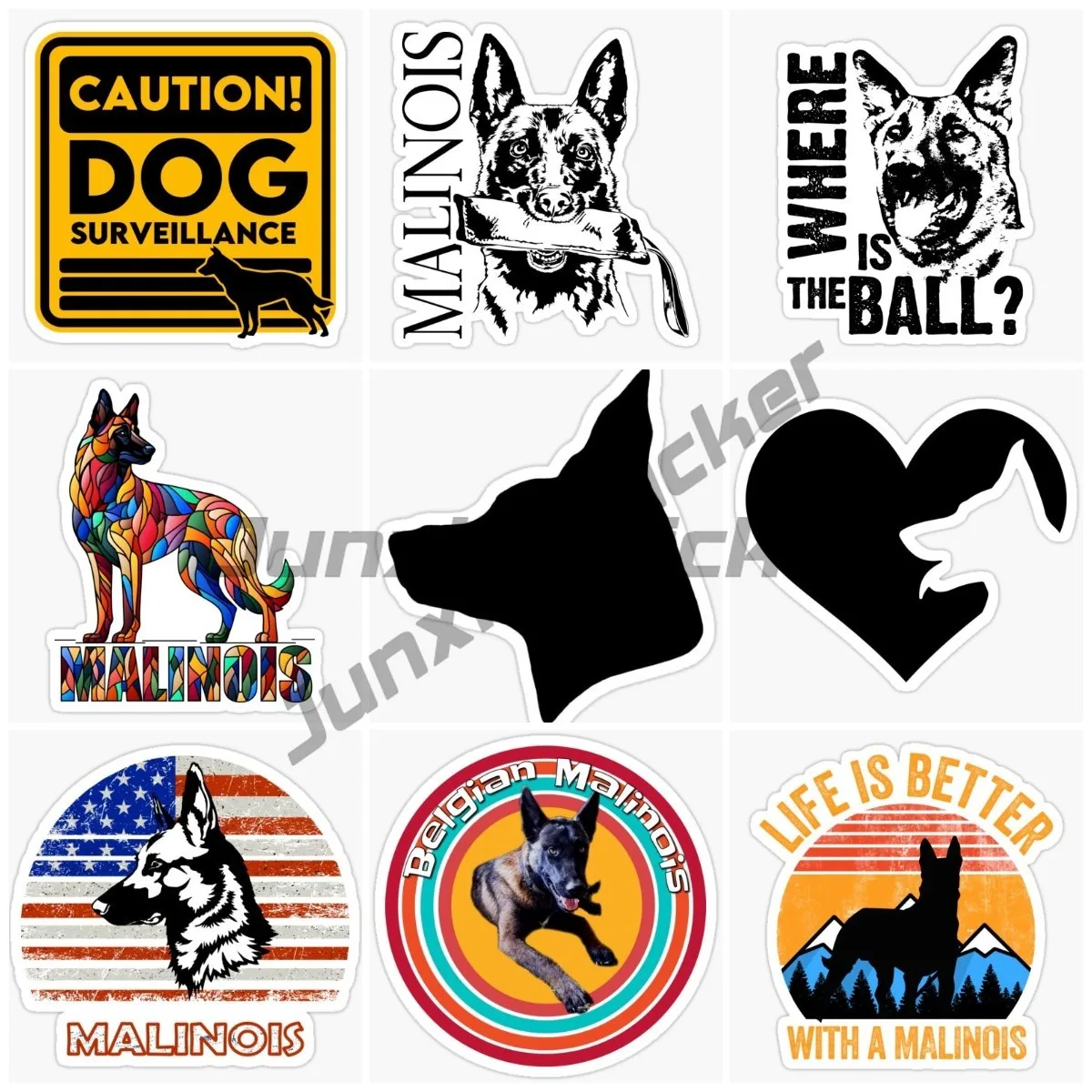 

Belgian Malinois Accessories Pegatinas Para Coche DIY Car Styling Vinyl Autohesion Waterproof Decal