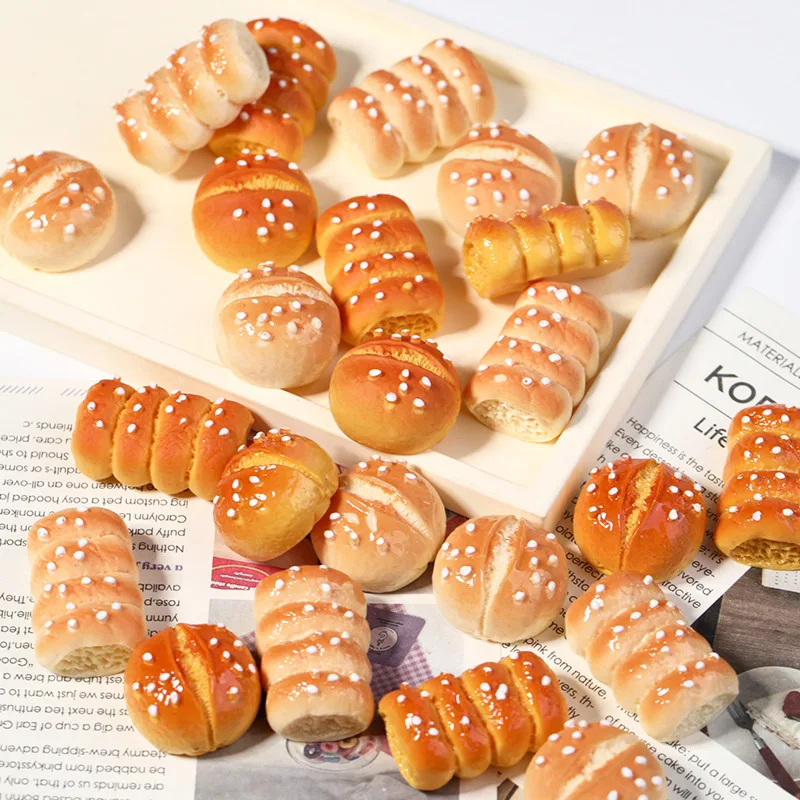 

1pc Mini Bread Toast Dessert Long Bread Food Play Dollhouse Resin Model Diy Simulation Doll Accessories Decoration Home Decor