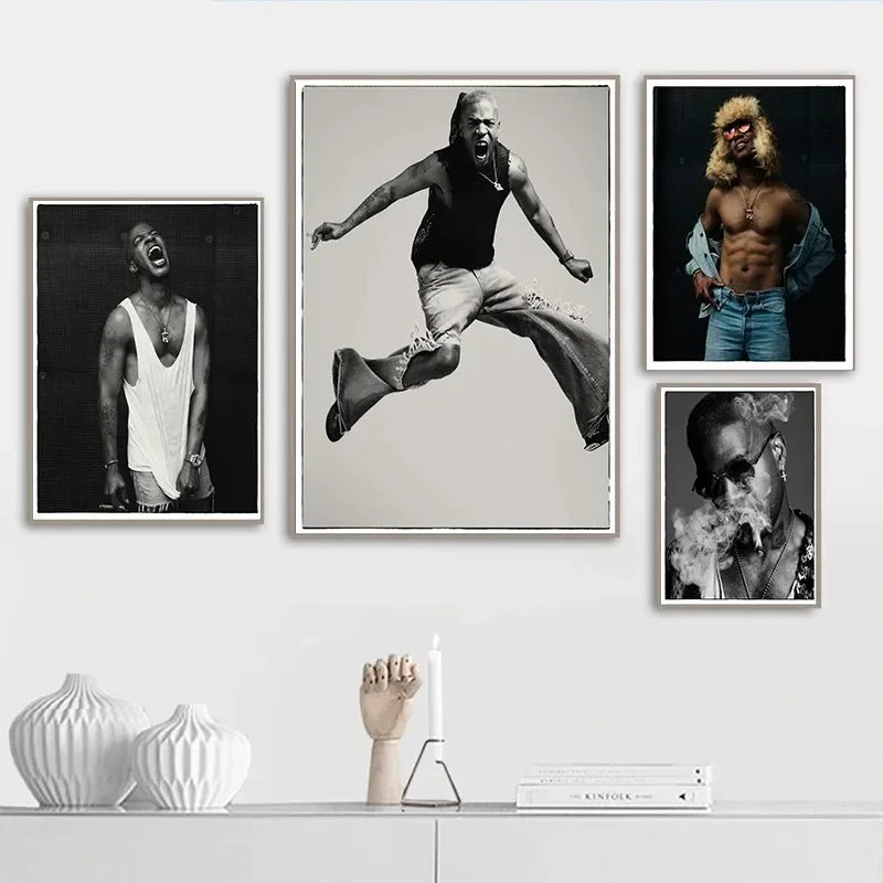 Singer Kid Cudi Album Poster Music Rapper Man Aesthetic Canvas Painting Wall Art Pictures Room Decoration Fanatical Gifts