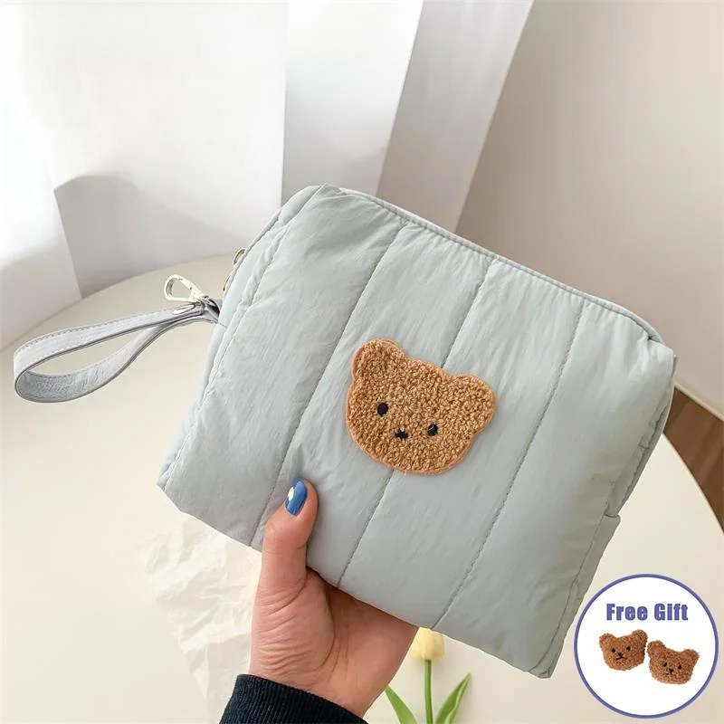 Cartoon Bear Baby Diaper bag Storage Polyester Zipper Kid Bedside Stroller Hanging Bag Travel Portable Hot Sale Handbag