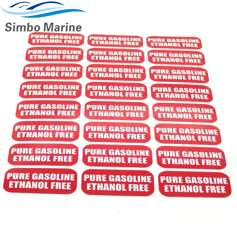 24PCS 1''x2'' Pure Gasonline Ethanol Free Stickers , No Ethanol Labels for Fuel Cans, Mowers, Boats 1''x2''