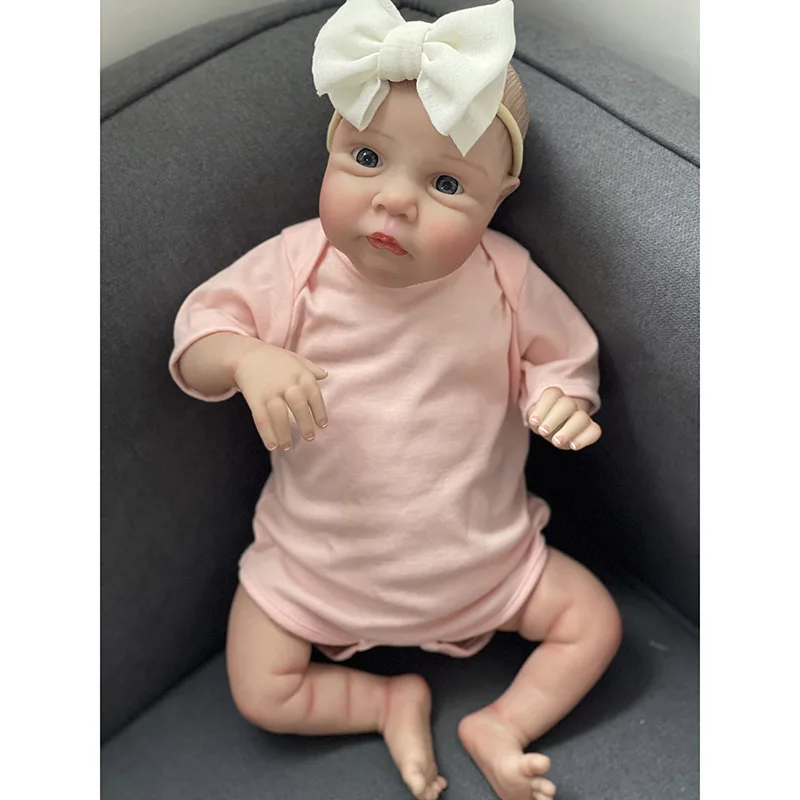 

48cm Newborn Baby Reborn Doll Miley Baby Lifelike Soft Touch Handmade with Painted Hair 3D Skin Venis Toy Gift