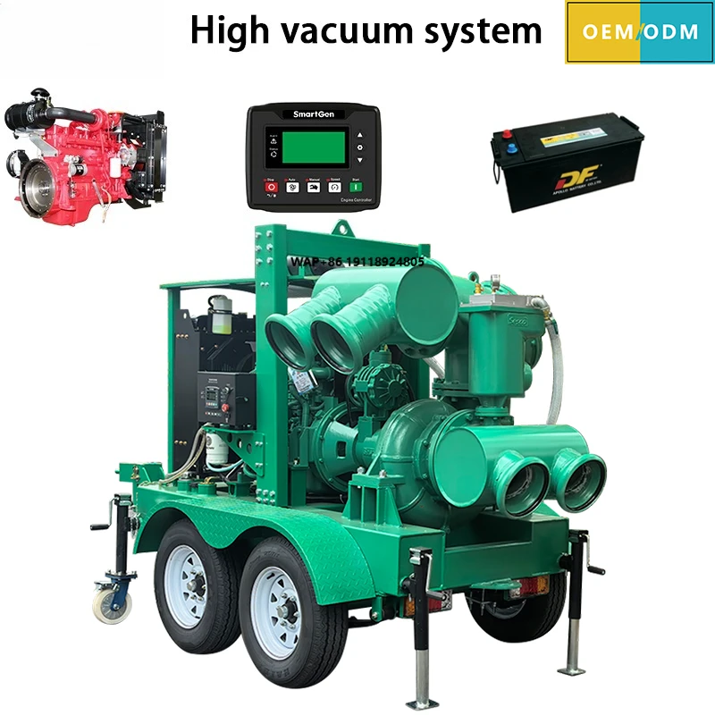 

High Power Engine Driven Water Pump Agricultural Irrigation Dewatering High Pressure Trash Pump for Drainage Features