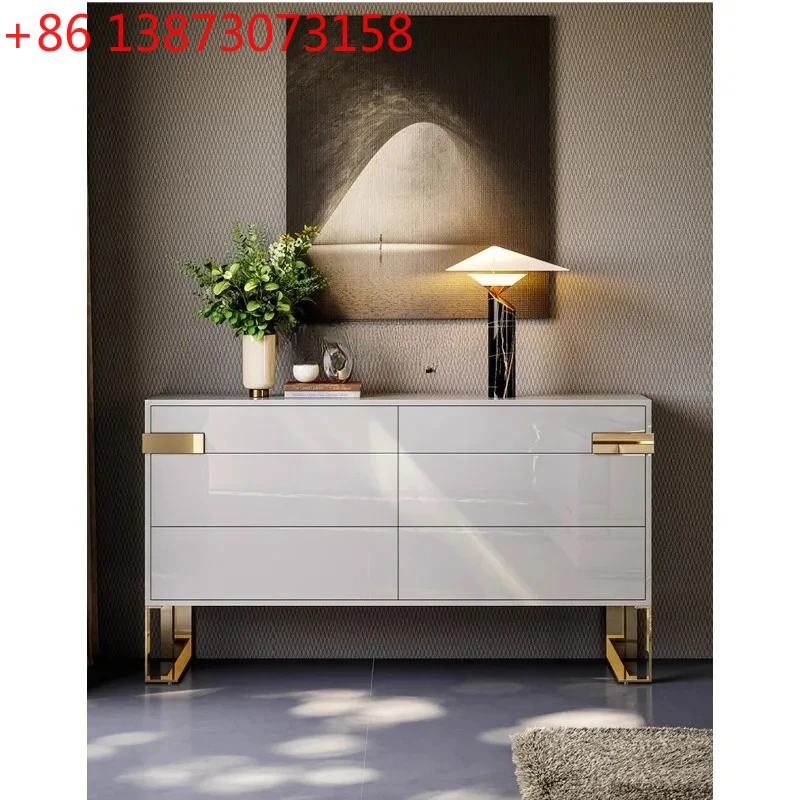 

Итальянские легкие роскошные высококачественные шкафчики, вход в гостиную, прикроватная тумбочка, обеденный боковой шкаф из массива дерева.