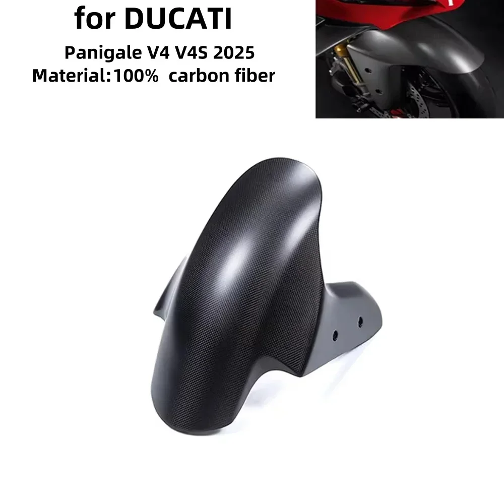 

Для DUCATI Panigale V4 V4S 2025 3K сухое углеродное волокно, передние брызговики, комплект обтекателя, аксессуары для модификации мотоцикла