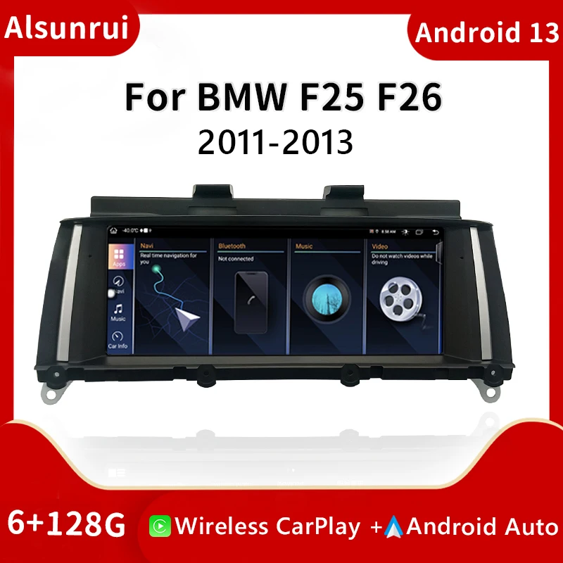 Wireless Carplay Android Auto Car Radio Screen For BMW X3 F25 for BMW X4 F26 Multimedia Audio Stereo Head unit GPS Navigation