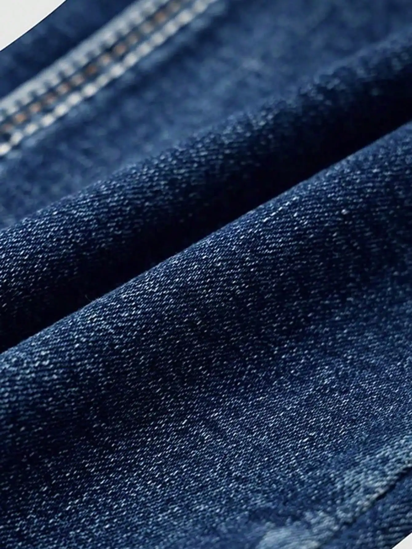 سروال دينم عالي الخصر - جينز سفلي عتيق من السبعينيات مع فتحات متعثرة وزر مزدوج وإغلاق بسحاب