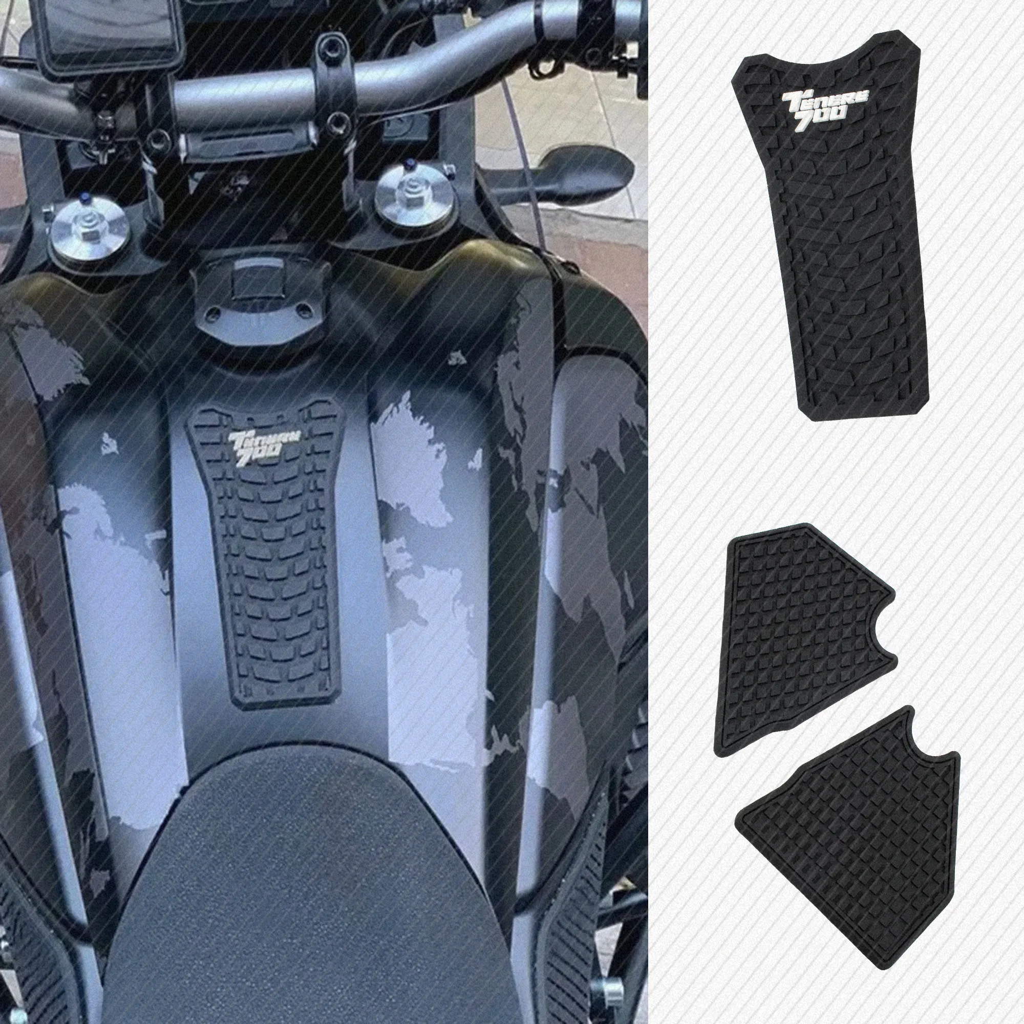 

Motorcycle Rubber Fuel Tank Pad Waterproof Anti Slip Tankpad Protector For YAMAHA Tenere 700 Rally T700 XTZ 690 Accessories