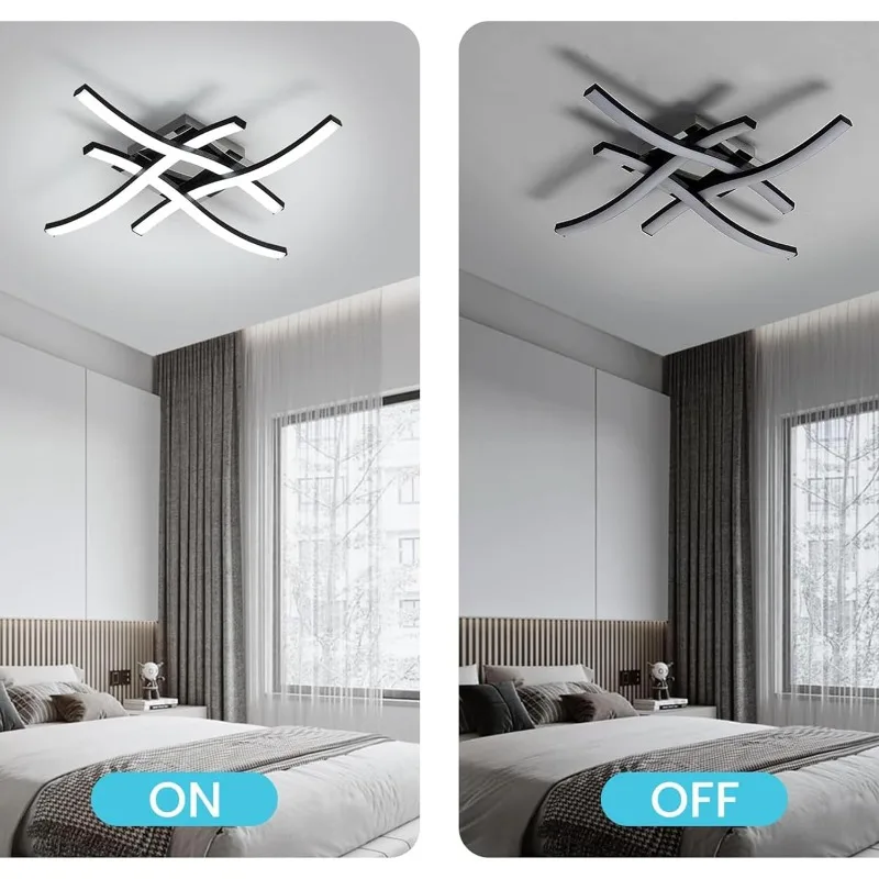 LED Four-wave Ceiling Light Living Room Light with Bedroom Ceiling Lightes Minimalist Home Lighting LED Ceiling Lights