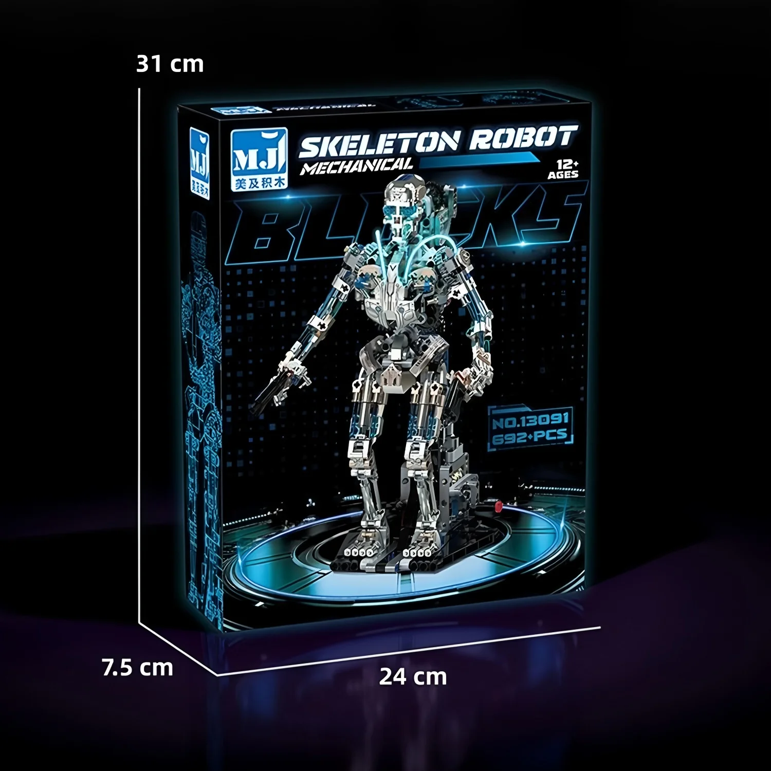 692 قطعة نموذج مكعبات بناء روبوت العظام ، مكعبات بناء التجميع الميكانيكية ، ألعاب مكعبات البناء للأطفال ، هدايا ذاتية الصنع